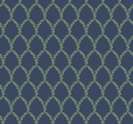 Rifle Paper Co. Laurel Navy Wallpaper