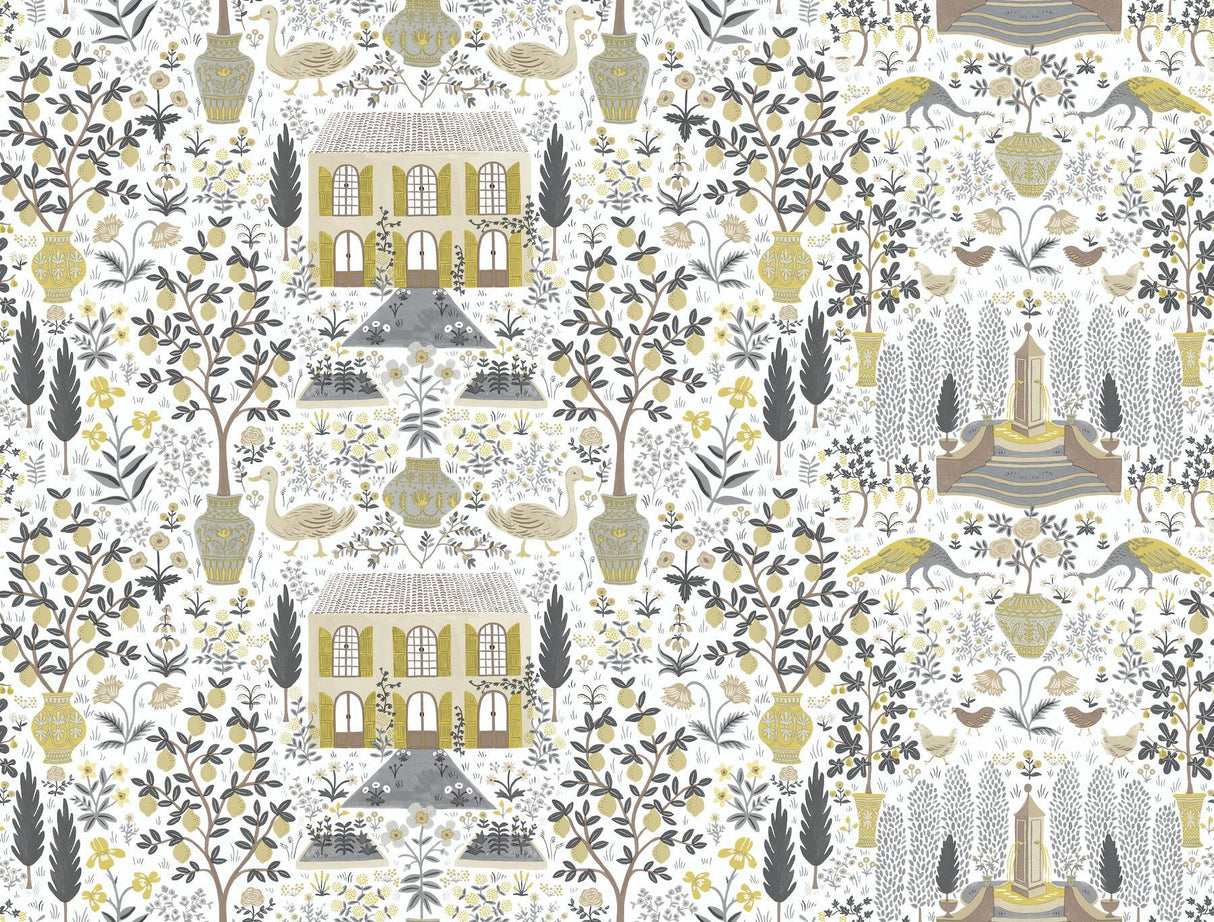 Rifle Paper Co. Camont Linen/Gold Wallpaper