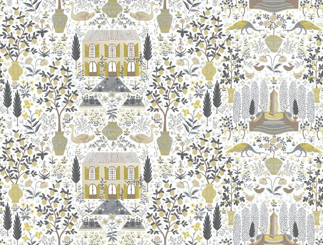 Rifle Paper Co. Camont Linen/Gold Wallpaper