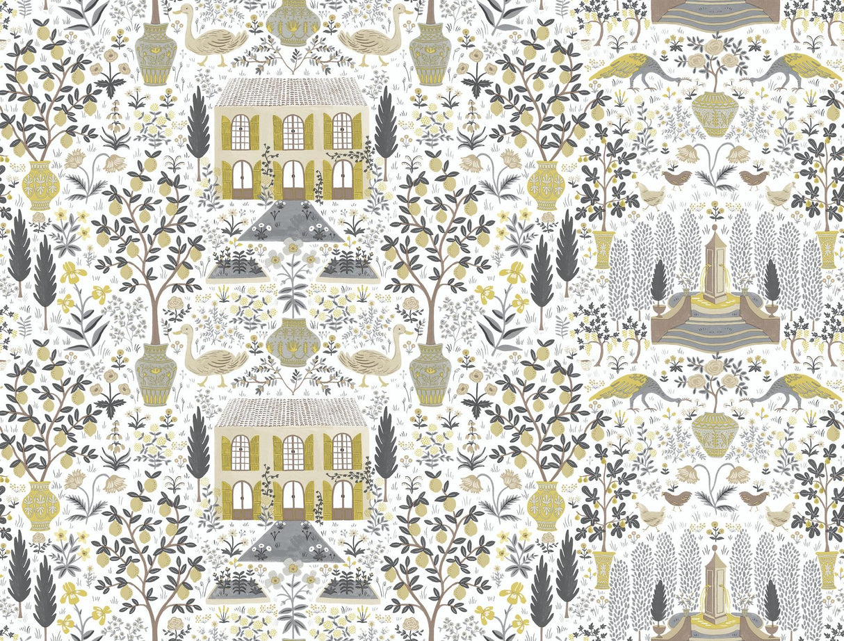 Rifle Paper Co. Camont Linen/Gold Wallpaper