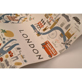 Rifle Paper Co. City Maps Blue/Red Wallpaper