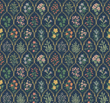 Rifle Paper Co. Hawthorne Navy Wallpaper