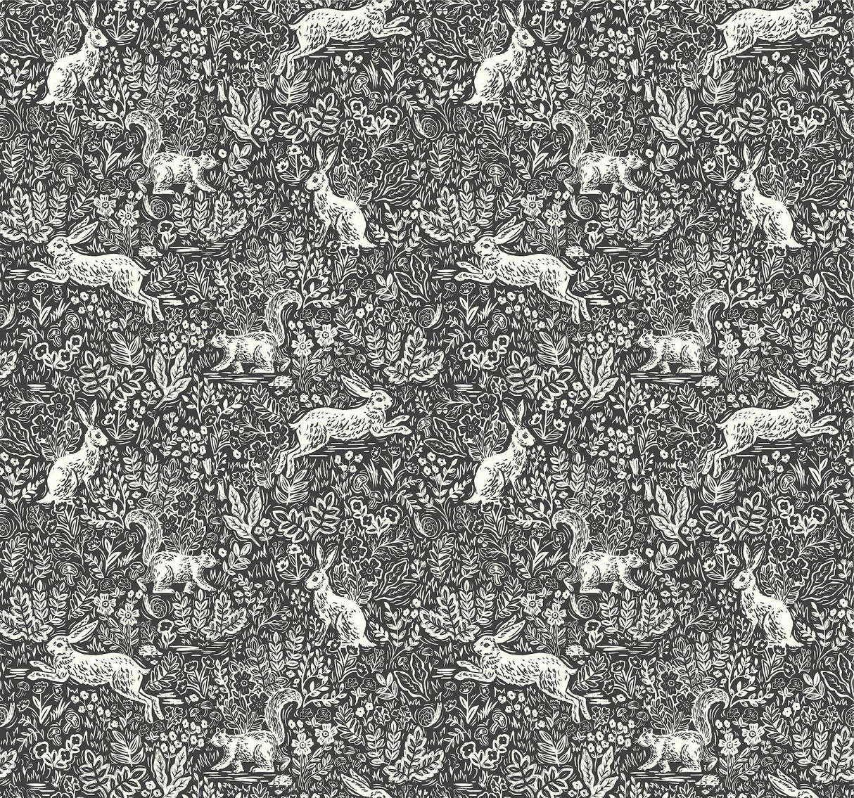 Rifle Paper Co. Fable Black/White Wallpaper