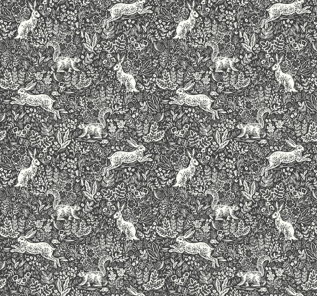 Rifle Paper Co. Fable Black/White Wallpaper