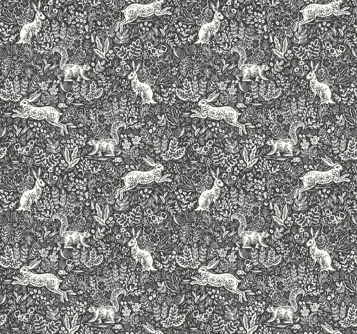 Rifle Paper Co. Fable Black/White Wallpaper