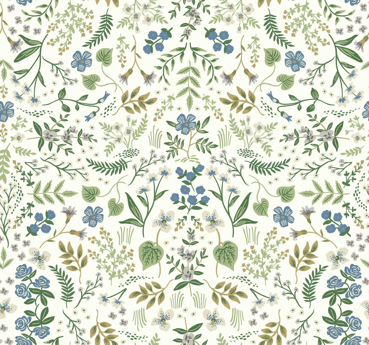 Rifle Paper Co. Wildwood Blue/Green Wallpaper