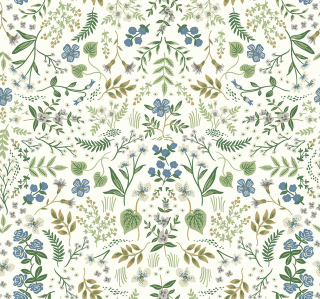 Rifle Paper Co. Wildwood Blue/Green Wallpaper