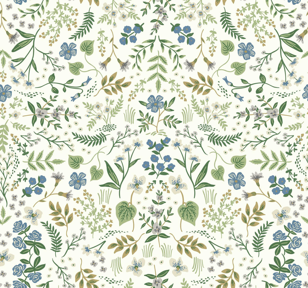 Rifle Paper Co. Wildwood Blue/Green Wallpaper