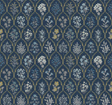 Rifle Paper Co. Hawthorne Navy/Gold Wallpaper