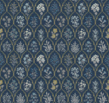 Rifle Paper Co. Hawthorne Navy/Gold Wallpaper