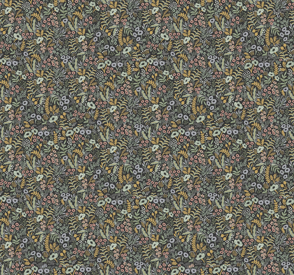 Rifle Paper Co. Tapestry Black Wallpaper
