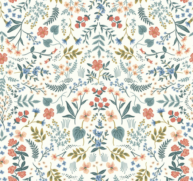 Rifle Paper Co. Wildwood Beige/Coral Wallpaper