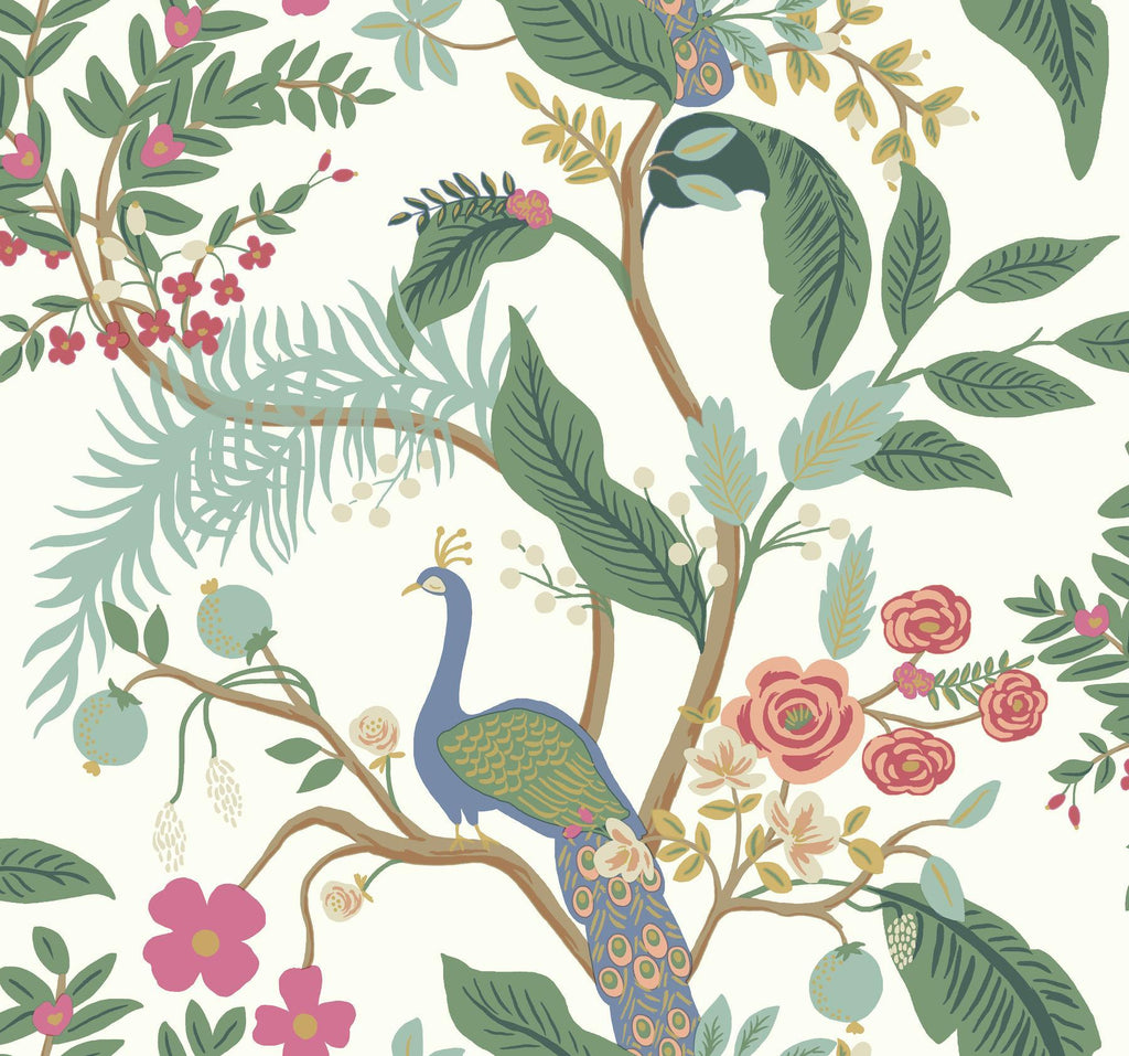 Rifle Paper Co. Peacock Periwinkle Wallpaper