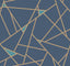 York Prismatic Removable navy blue/metallic gold Wallpaper