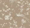 Ronald Redding Designs Bird & Blossom Chinoserie Brown Wallpaper