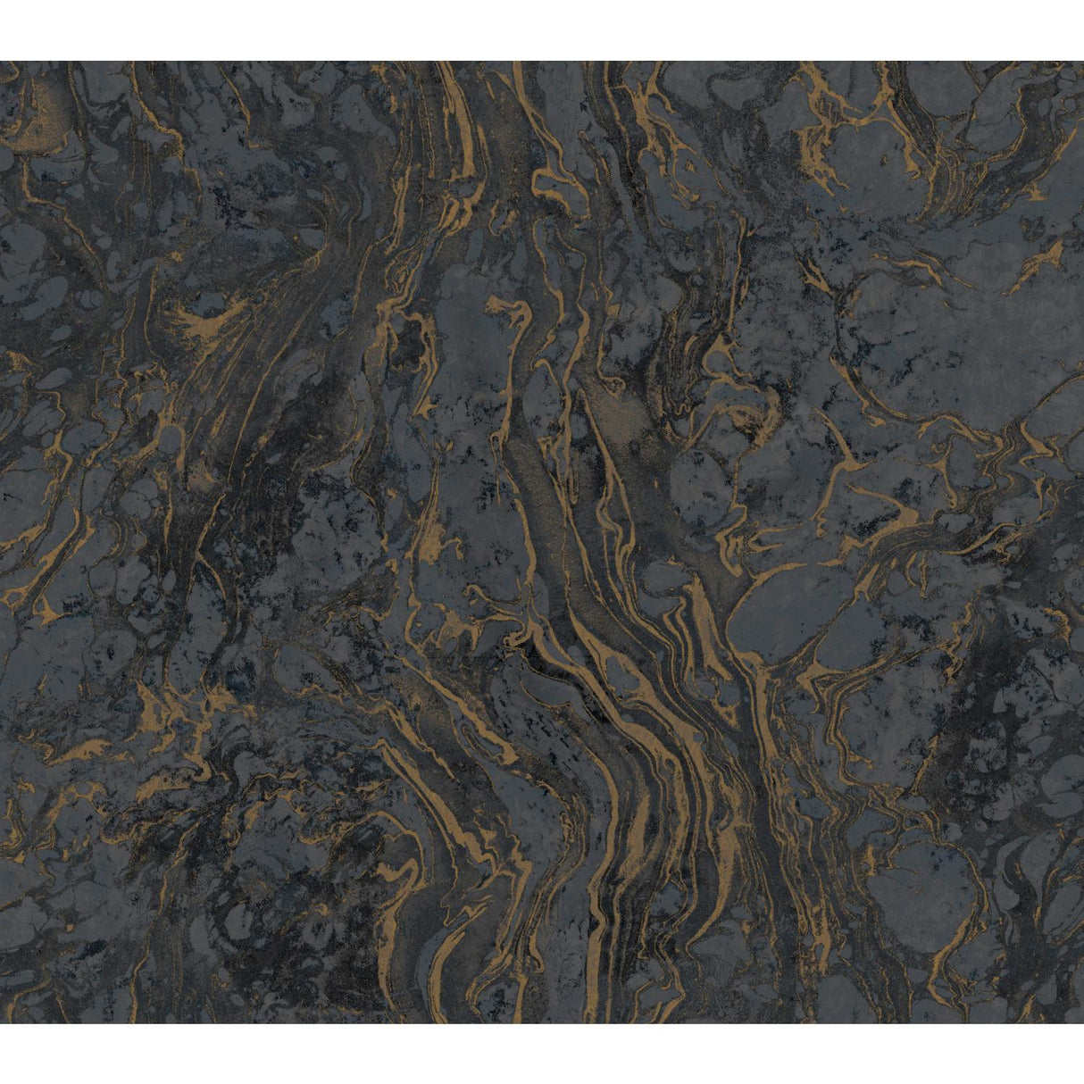 Ronald Redding Designs Polished Marble Black Wallpaper