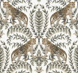 Ronald Redding Designs Jungle Leopard White/Black Wallpaper