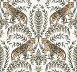 Ronald Redding Designs Jungle Leopard White/Black Wallpaper