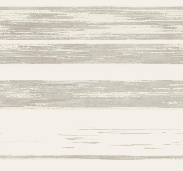Ronald Redding Designs Horizontal Dry Brush White/Grey Wallpaper