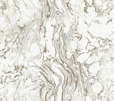 Ronald Redding Designs Polished Marble Black/White Wallpaper
