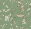 Ronald Redding Designs Bird & Blossom Chinoserie Green Wallpaper