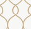 Ronald Redding Designs Laurel Leaf Ogee Gold Wallpaper