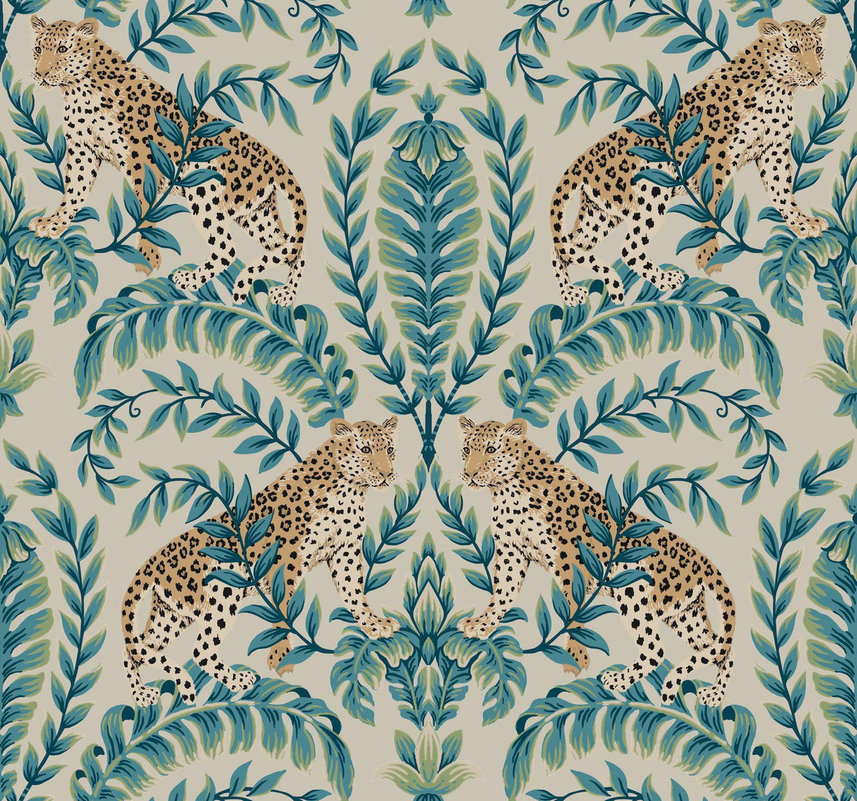 Ronald Redding Designs Jungle Leopard Taupe Wallpaper