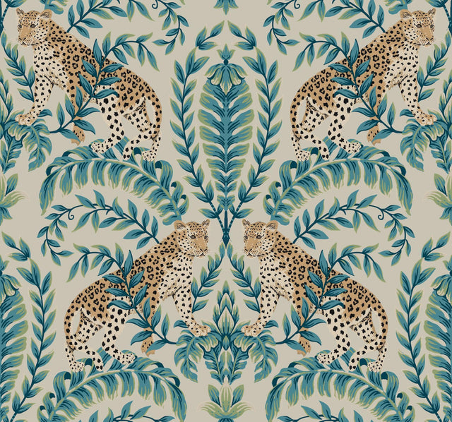 Ronald Redding Designs Jungle Leopard Taupe Wallpaper