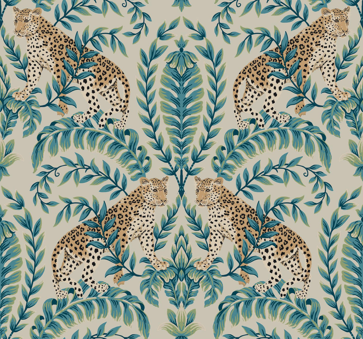 Ronald Redding Designs Jungle Leopard Taupe Wallpaper