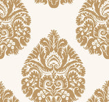 Ronald Redding Designs Teardrop Damask Gold Wallpaper