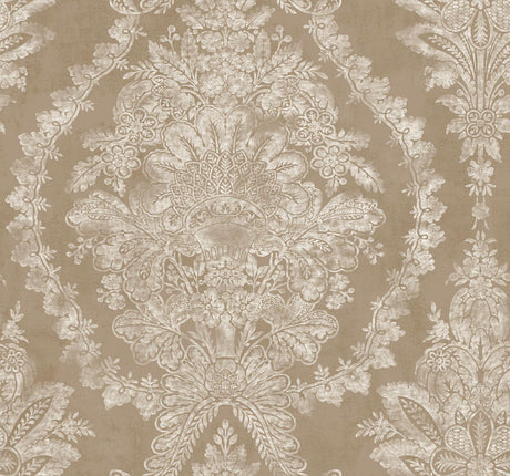 Ronald Redding Designs Charleston Damask Bronze Wallpaper
