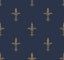 Ronald Redding Designs Fleur De Lis Navy/Gold Wallpaper