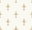 Ronald Redding Designs Fleur De Lis White/Gold Wallpaper