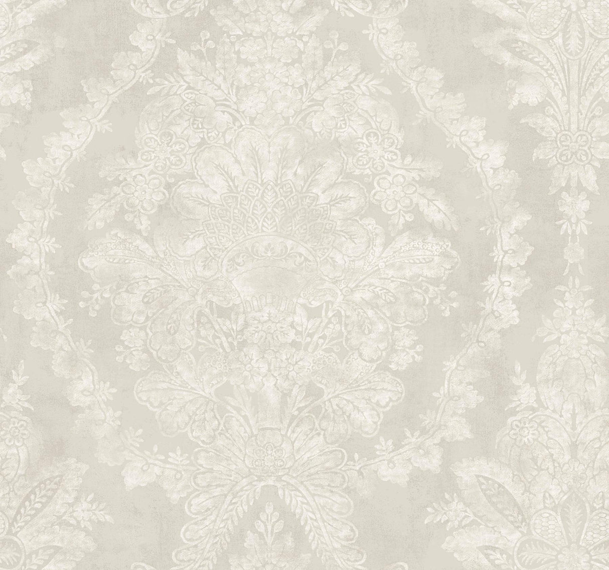 Ronald Redding Designs Charleston Damask Cream Wallpaper