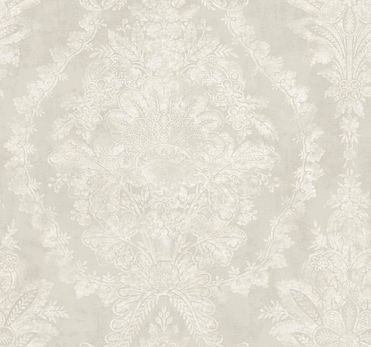 Ronald Redding Designs Charleston Damask Cream Wallpaper