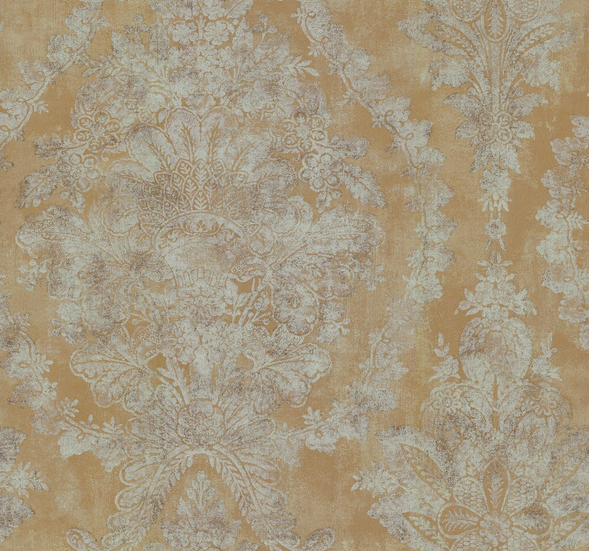 Ronald Redding Designs Charleston Damask Yellow Wallpaper