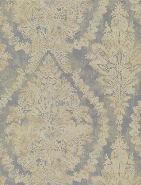 Ronald Redding Designs Charleston Damask Silver Wallpaper