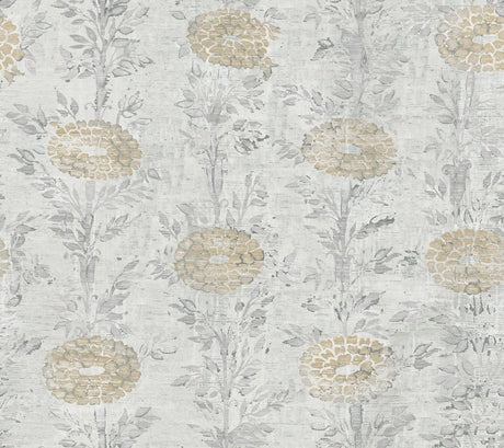 Ronald Redding Designs French Marigold Gold,White Wallpaper