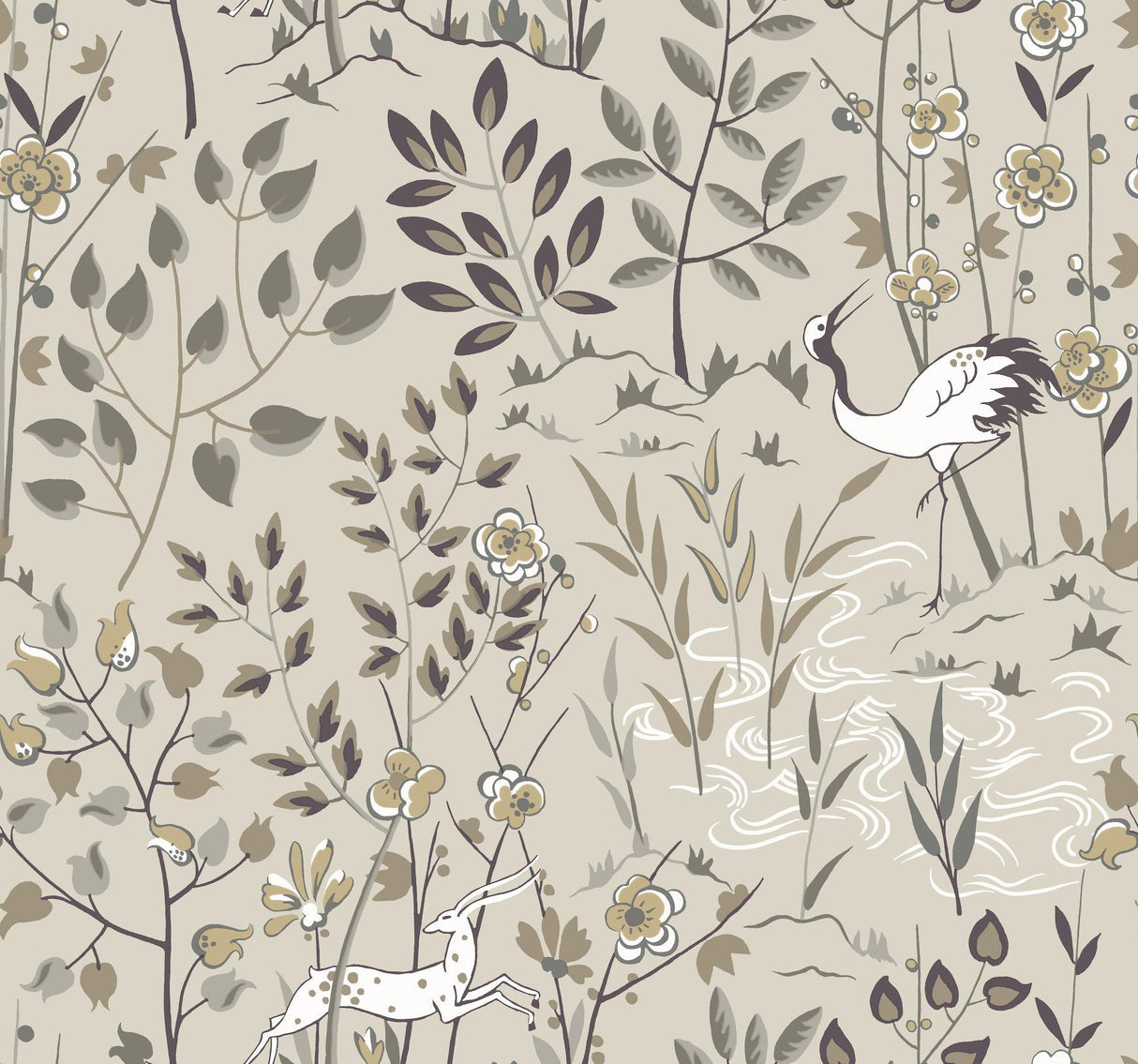 Ronald Redding Designs Aspen Off White Wallpaper