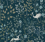 Ronald Redding Designs Aspen Dark Blue Wallpaper