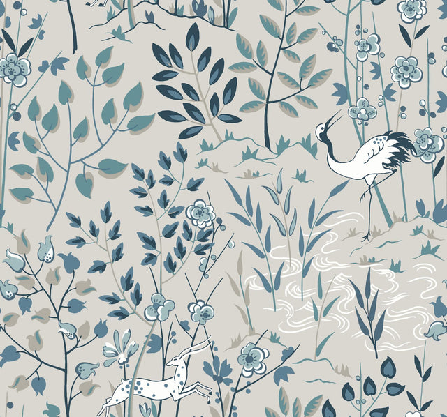 Ronald Redding Designs Aspen Gray Wallpaper