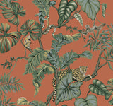 Ronald Redding Designs Jungle Cat Orange Wallpaper