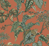 Ronald Redding Designs Jungle Cat Orange Wallpaper