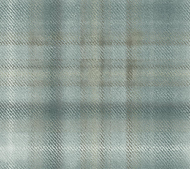 Ronald Redding Designs Sterling Plaid Green Wallpaper
