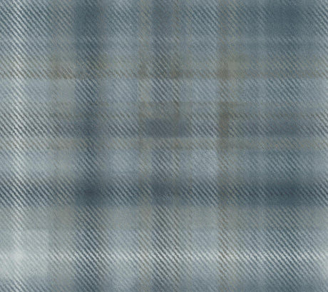 Ronald Redding Designs Sterling Plaid Blue Wallpaper