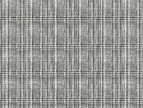 Ronald Redding Designs Shirting Plaid Black Wallpaper