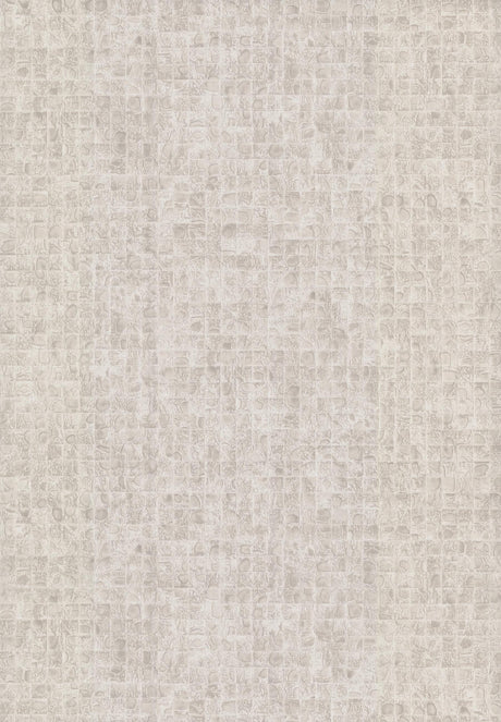 Ronald Redding Designs Leather Lux Off White Wallpaper