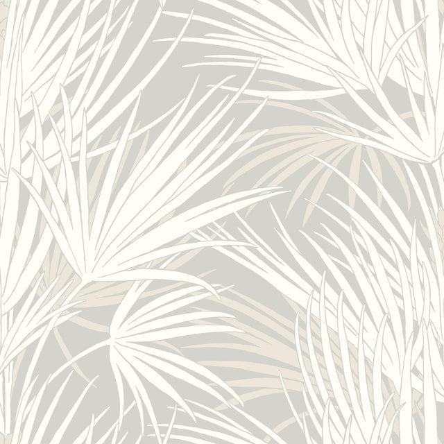 York Palmetto Gray Wallpaper