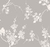 York Imperial Blossoms Branch Gray/White Wallpaper