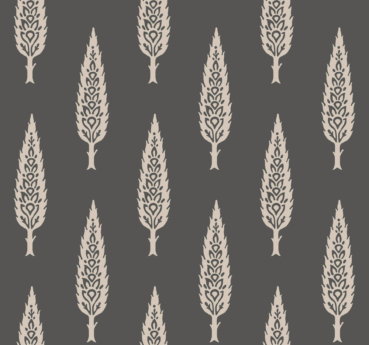 York Juniper Tree Black/Taupe Wallpaper
